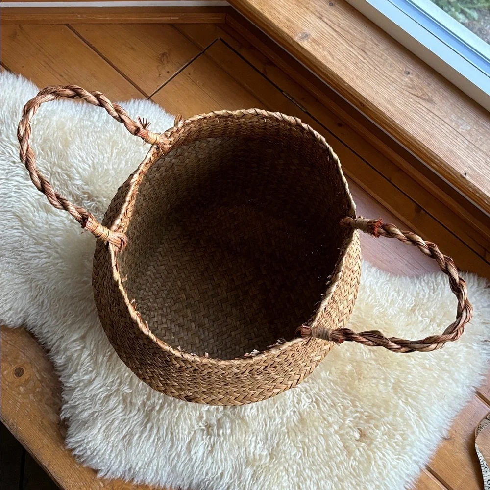 Vintage handwoven seagrass